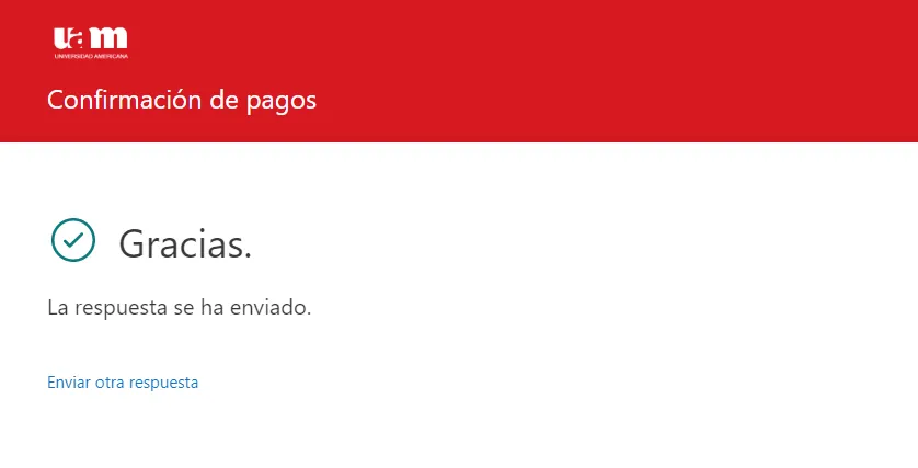 Una vez que env&iacute;es el formulario, visualizar&aacute;s la siguiente pantallao